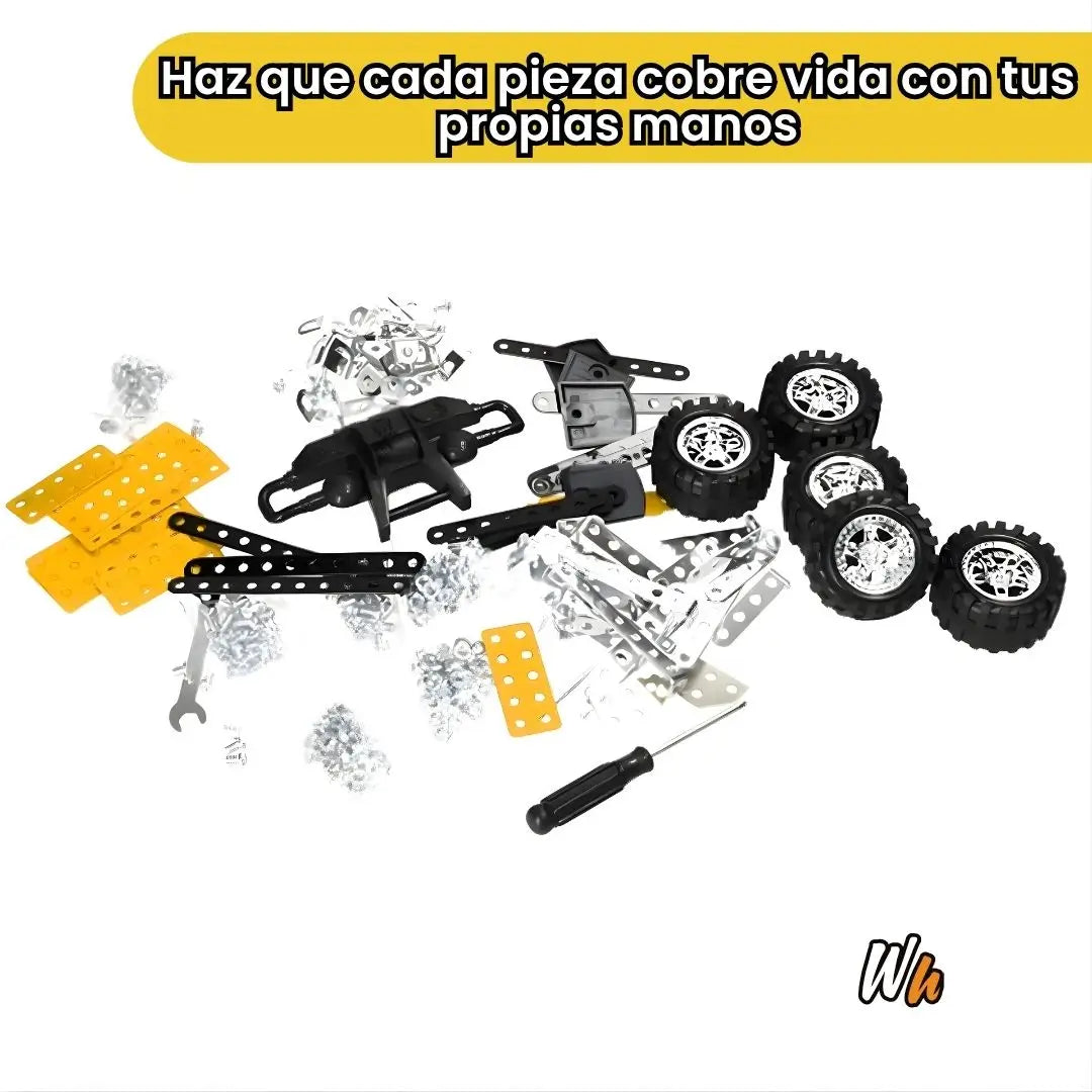 CARRO METÁLICO ARMABLE JEEP DE 274 PIEZAS - Modelo Coleccionable
