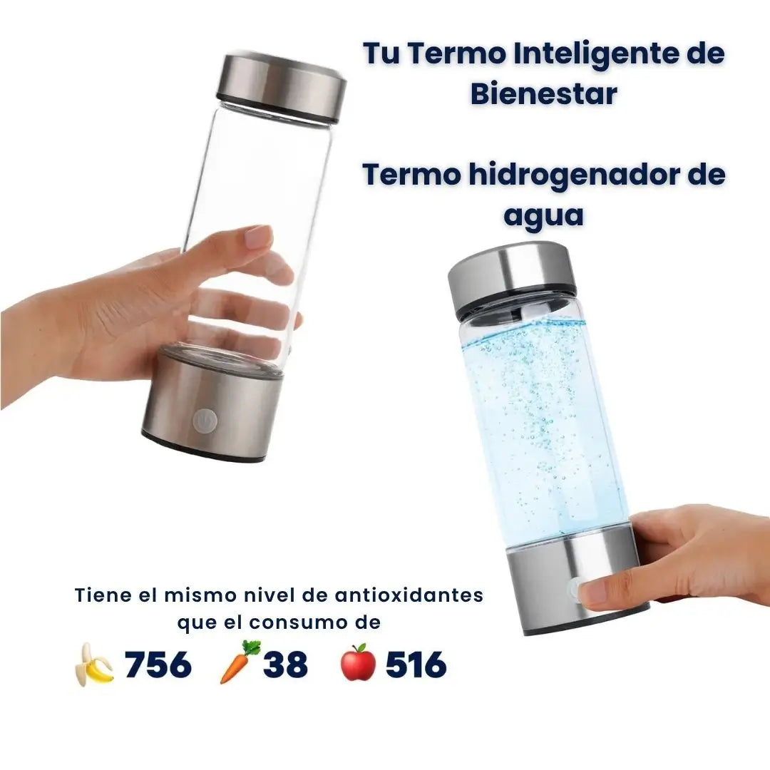 TERMO HIDROGENADOR DE AGUA - Hidratación inteligente toma agua que trabaja por ti