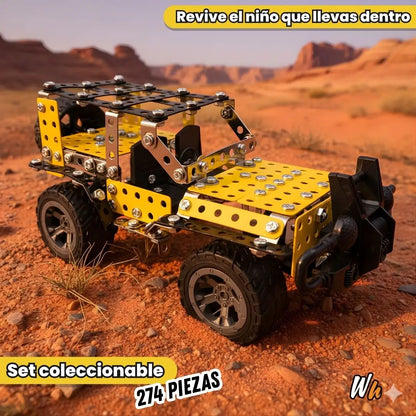 CARRO METÁLICO ARMABLE JEEP DE 274 PIEZAS - Modelo Coleccionable