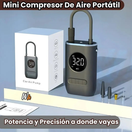 MINI COMPRESOR DE AIRE PORTÁTIL- PRÁCTICO, RÁPIDO Y FÁCIL DE USAR