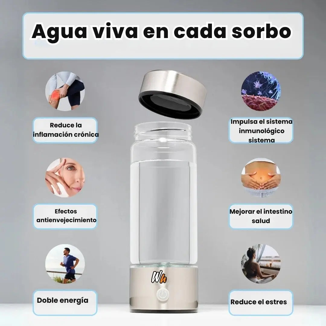TERMO HIDROGENADOR DE AGUA - Hidratación inteligente toma agua que trabaja por ti
